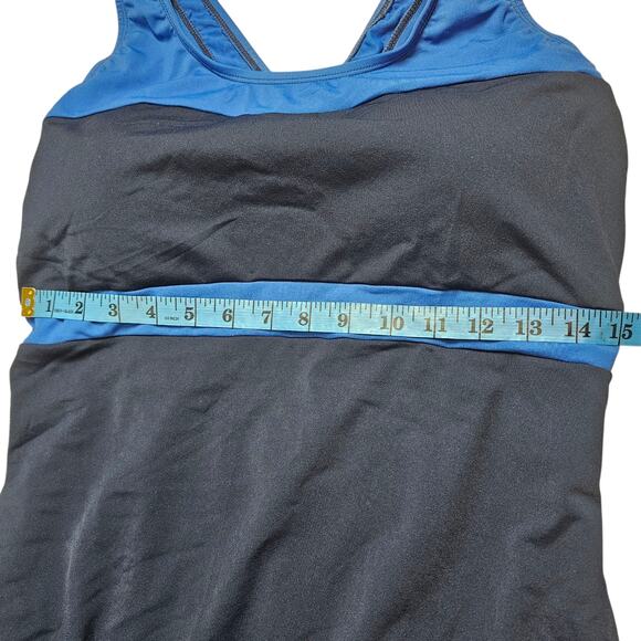 Dolfin Women's Aquashape Color Block Conservative Lap Swimsuit Navy/Royal Sz 18 - Picture 4 of 8